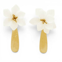 Michael Nash Jewelry - Women's Flora And Mother Of Pearl Resin Drop Clip Earrings