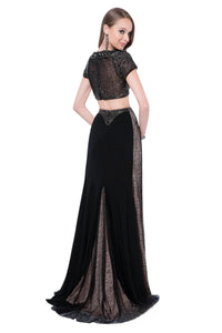 Terani Couture - Two-piece Beaded Illusion Prom Dress