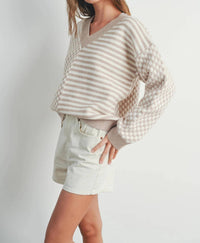 Buttermelon - Cara Checker Print Sweater