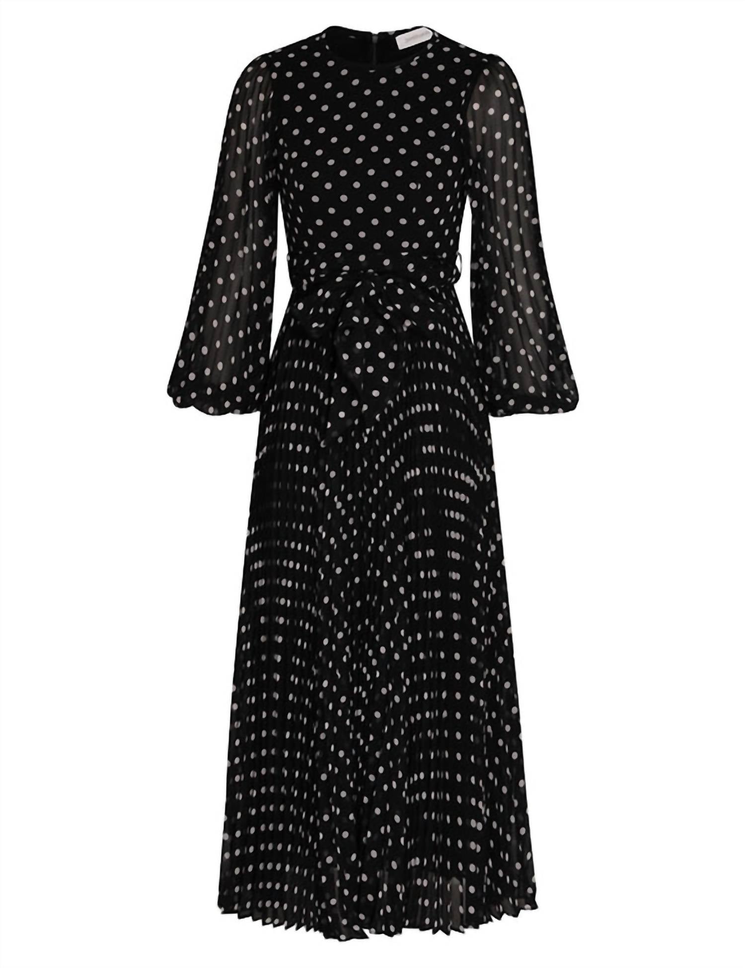 Zimmermann - Sunray Long Sleeve Polka Dot Midi Dress