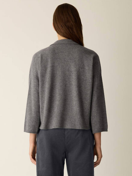 Eileen Fisher - Italian Cashmere Split Neck Sweater
