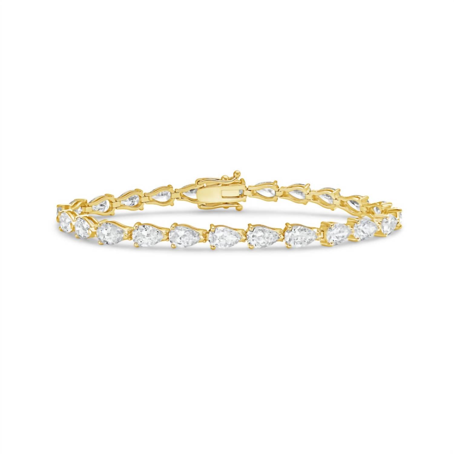 Diana M Jewels - Women's Pear Lab-Grown Diamond Jewelry Bracelet (10.00 Ct) - Bold