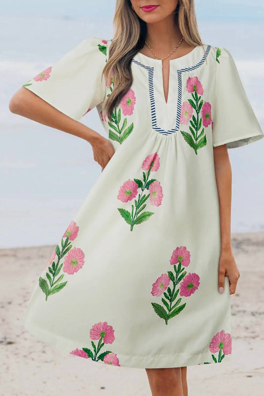 Aapparella - Playing It Cool Floral Print Mini Dress