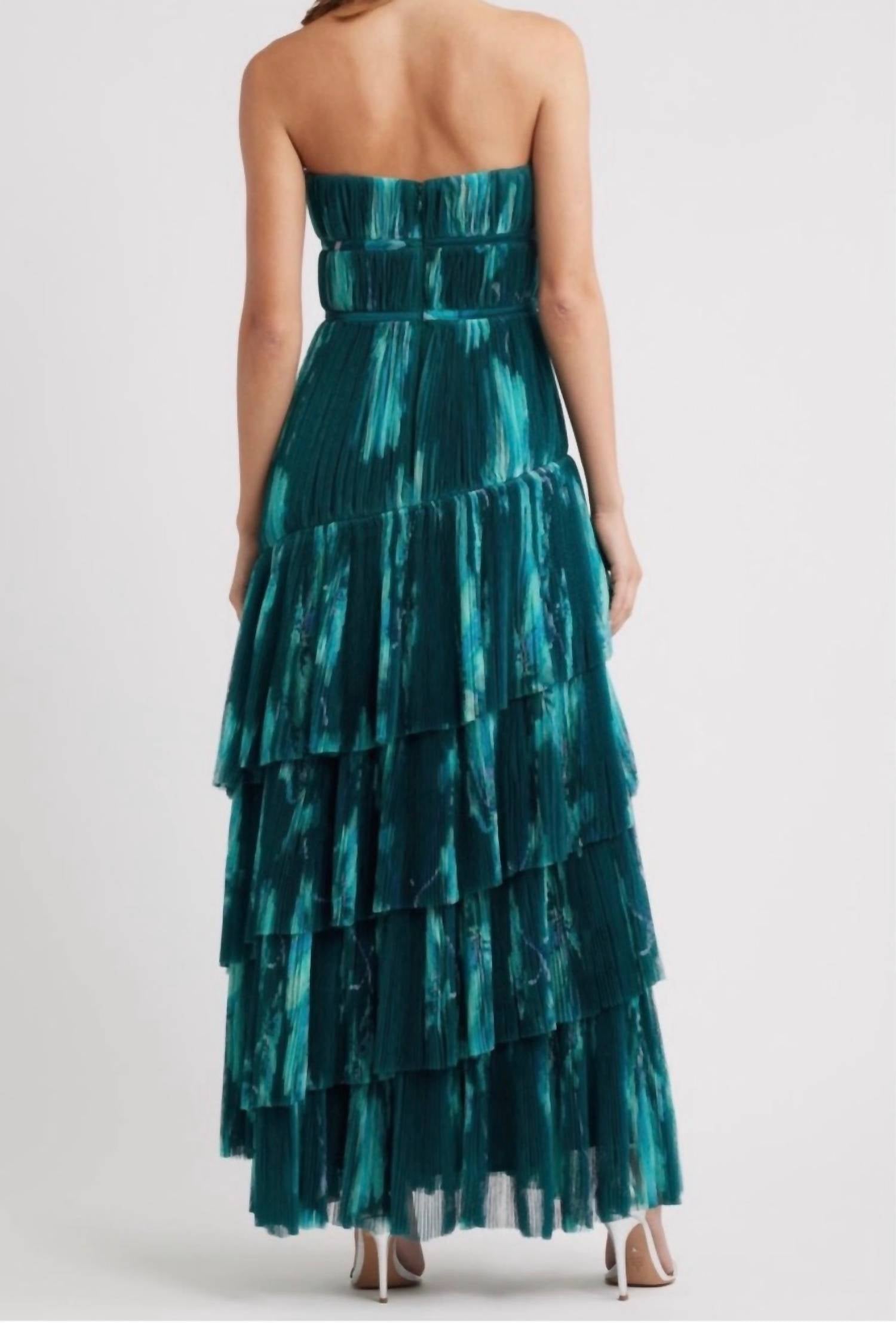 Hutch - Lanza Strapless Tiered Tulle Gown