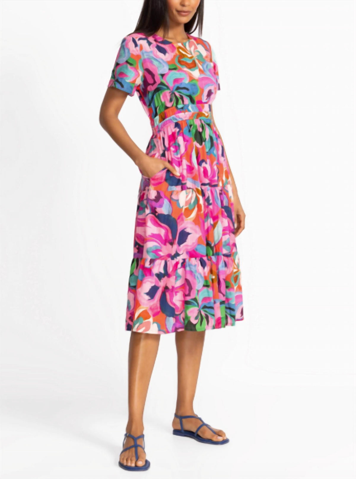 Johnny Was - Smocked Tier Midi Dress
