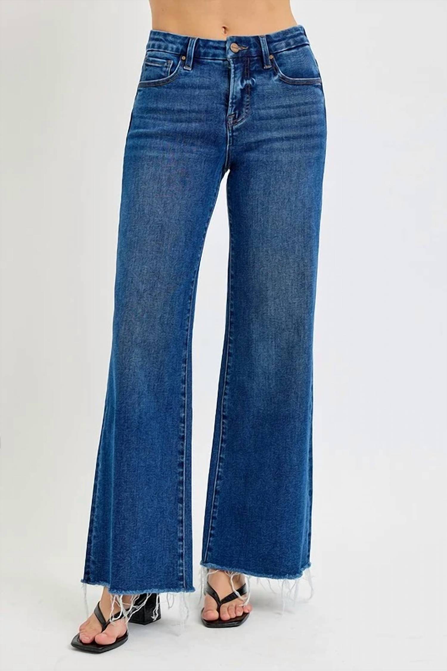 Risen - Amanda Mid Rise Wide Leg Jean