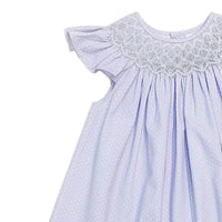 Sweet Dreams - Little Girls Polka Dot Pearl Smocked Dress