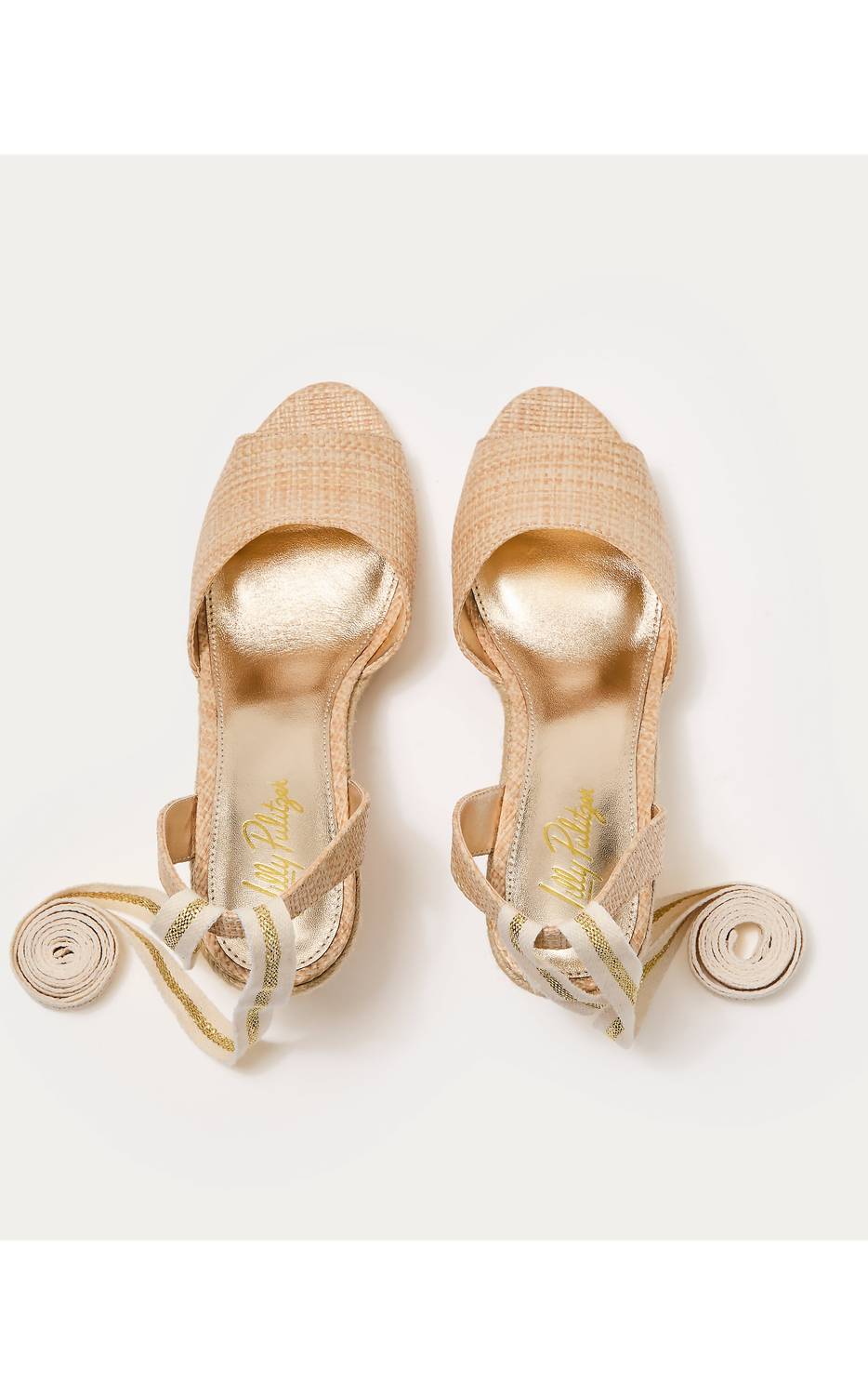 Lilly Pulitzer Women's Paley Espadrille Wedge Sandals in natural - women's sandal - detail view