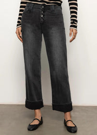 Sanctuary Luna Cuffed Pant in smoke - women's jeans