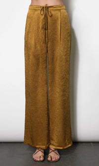 Greylin - Nova Satin Drawstring Wide Leg Pants