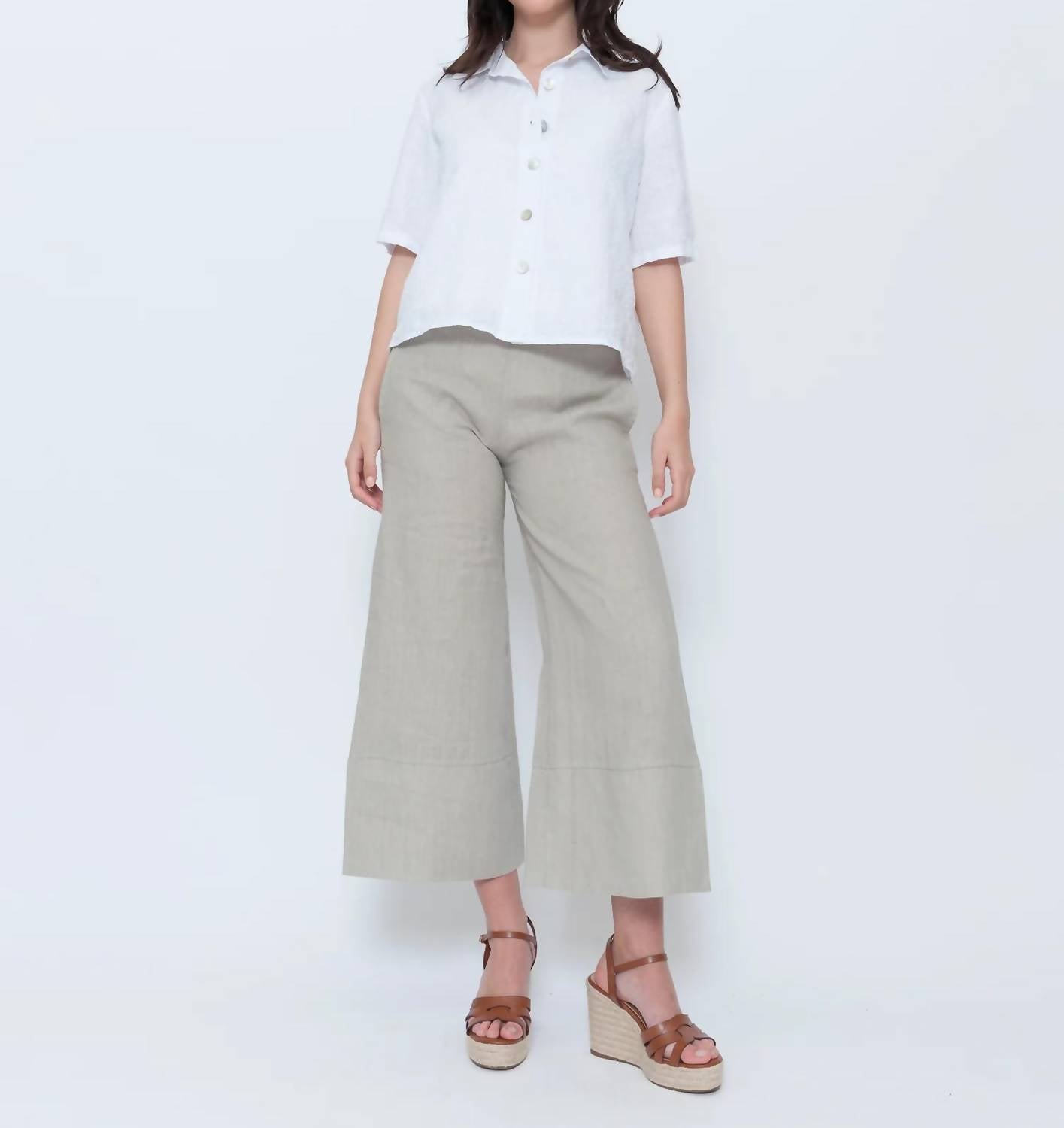 Blueberry - Cropped Camp Shirt