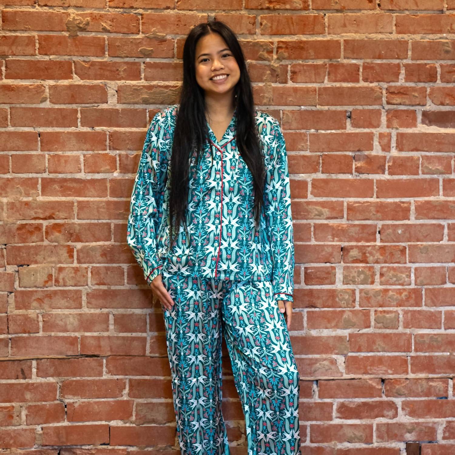Mary Square - Long Sleeve And Pants Pajama Set