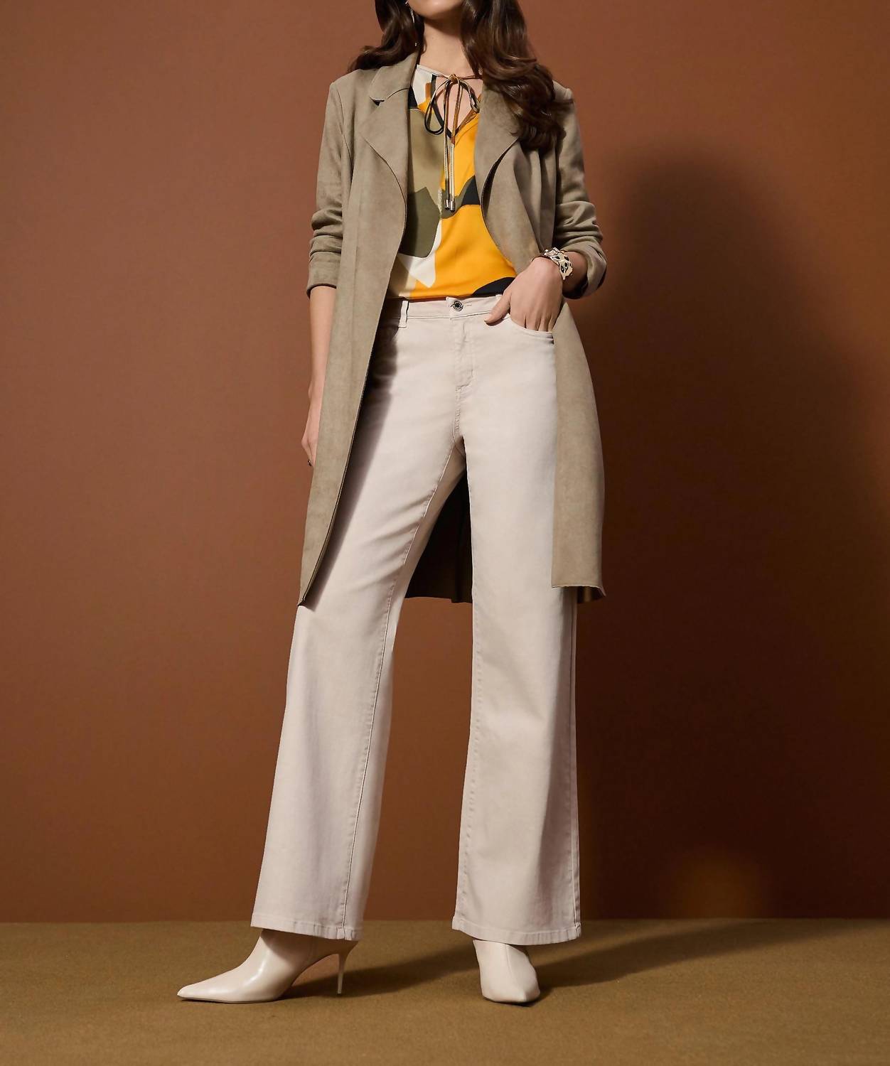 Joseph Ribkoff - Mid-rise Wide Leg Denim Jeans