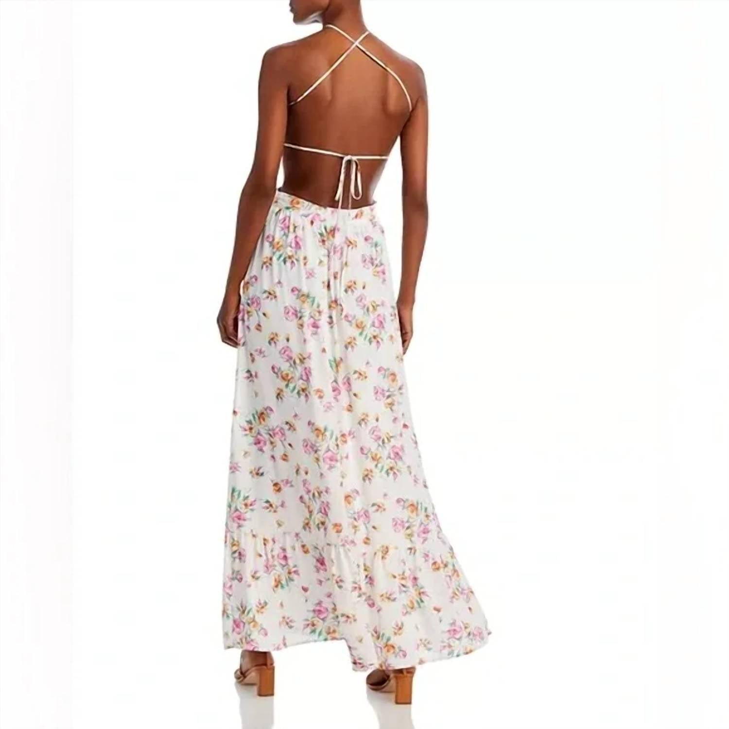 Wayf - Madelyn Floral Halter Maxi Dress