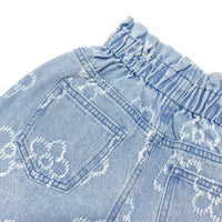 doe a dear Girl's Floral Shorts in denim - kids' shorts - view 6