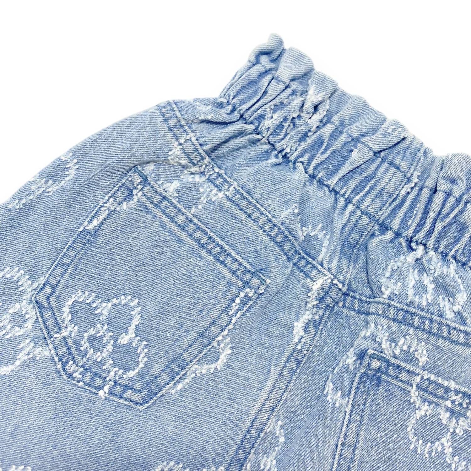 doe a dear Girl's Floral Shorts in denim - kids' shorts - view 6