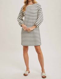 Bluivy - Stripe Knit Mini Dress