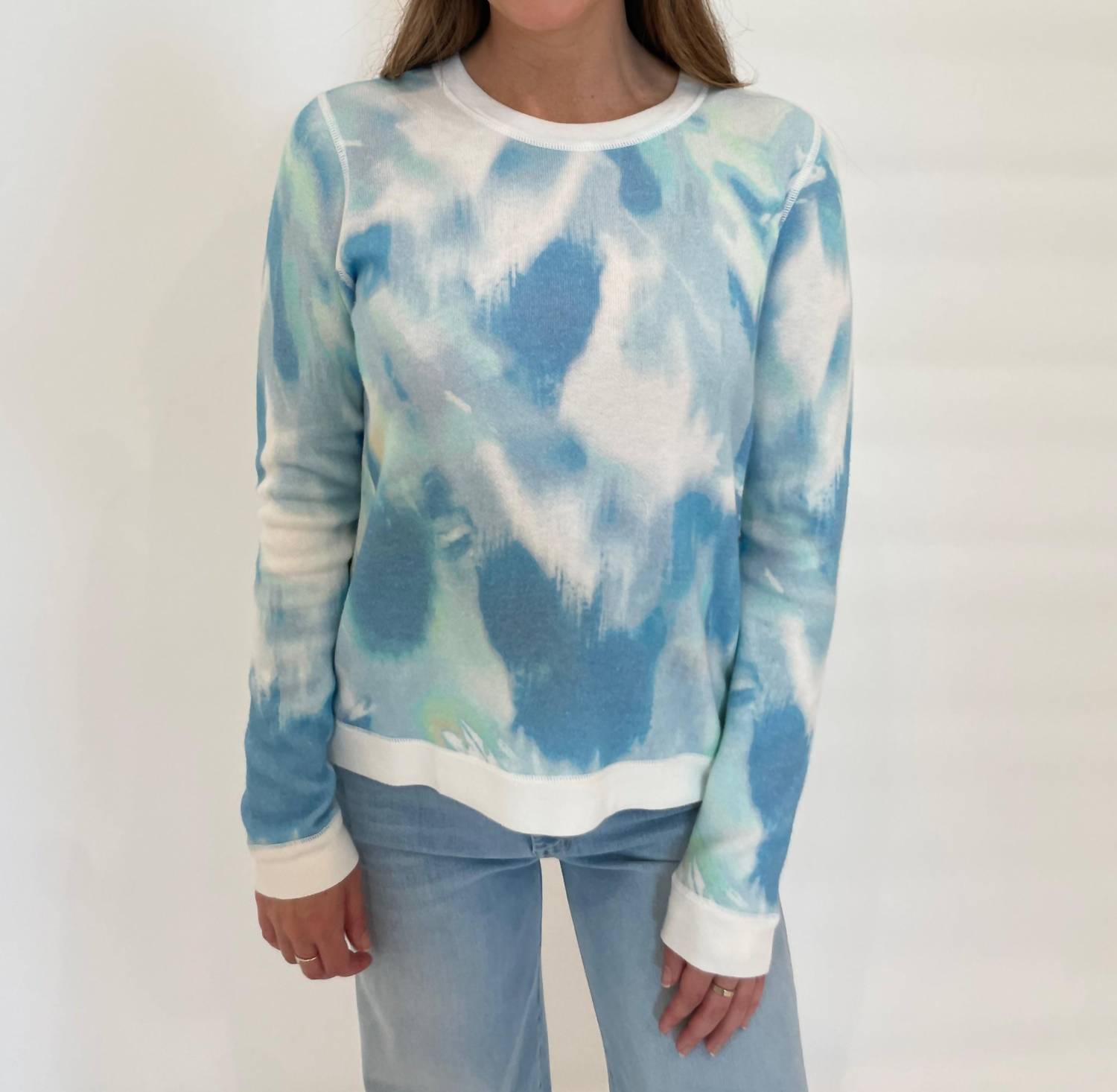 Kinross - Waterway Print Crewneck Sweater