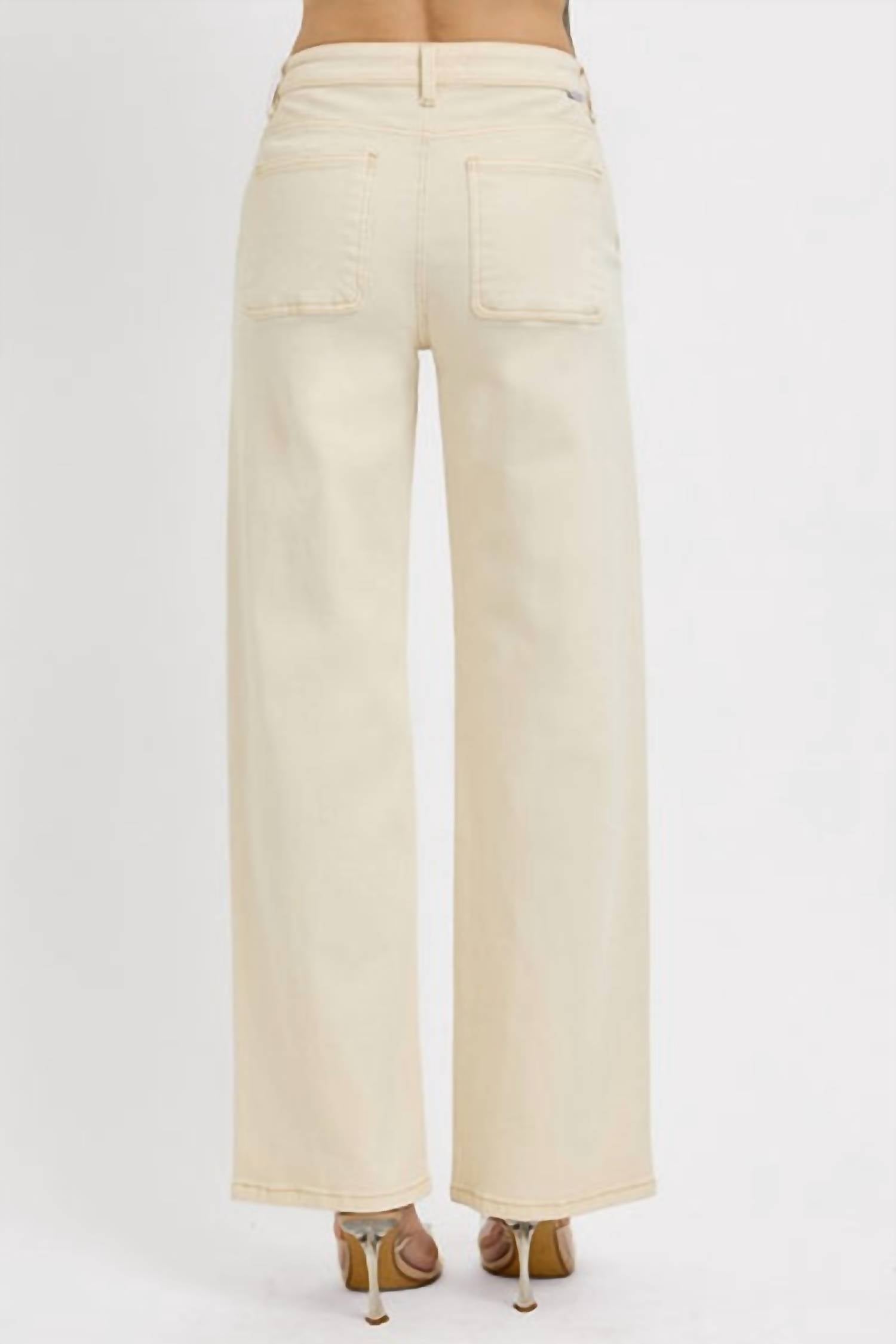 RISEN Sayde Jeans in ivory - women's jeans - alternate view