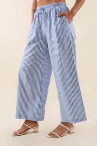 nlt Wrenley Striped Wide Leg Pants in blue - women's pants - alternate view