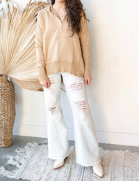 Vibrant - Give Me 5 Button Up Wide Leg Jeans