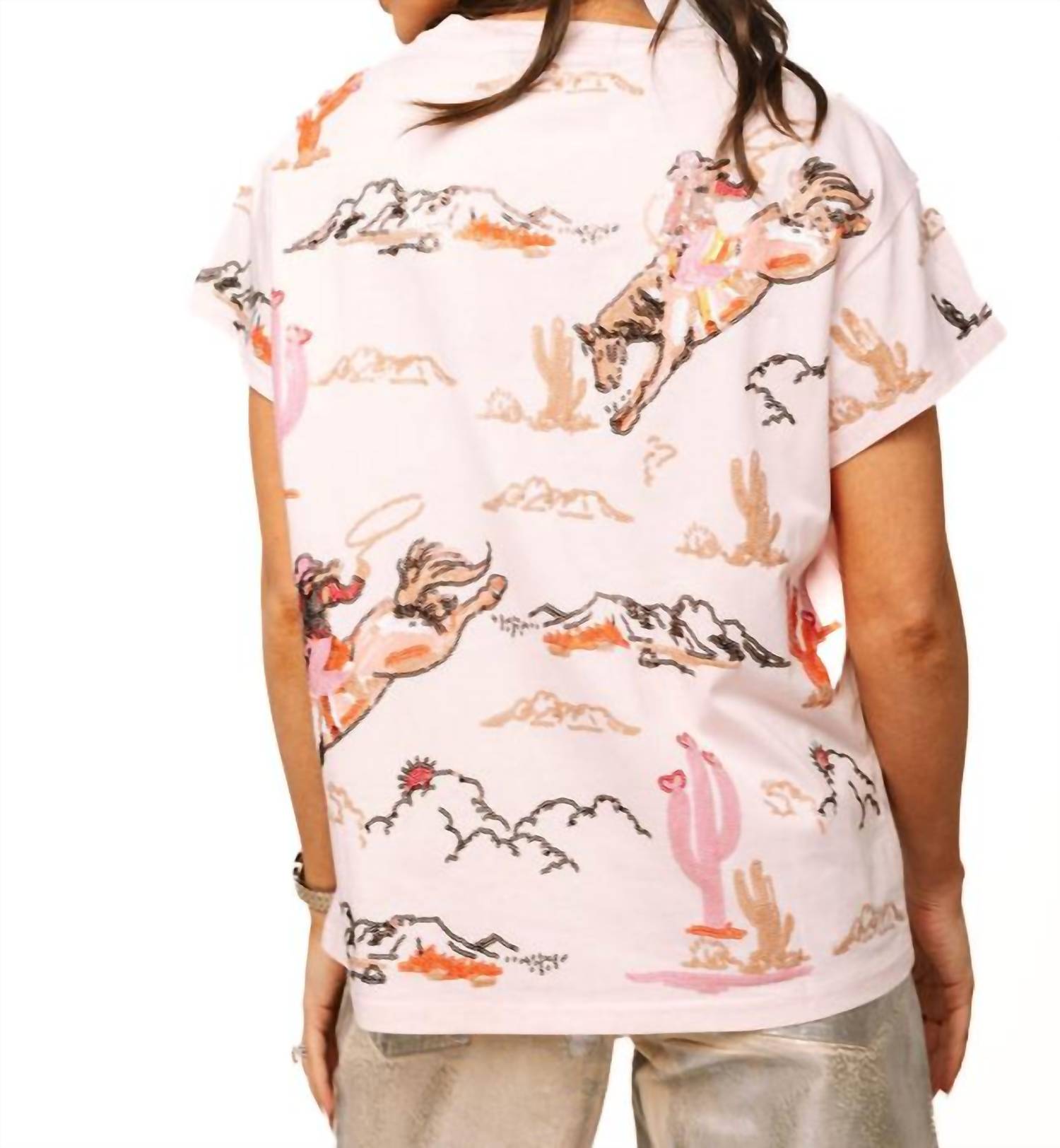 Queen Of Sparkles - Bucking Cowgirl Tee