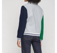 Vilagallo - Long Sleeve Zip Collared Bomber Jacket