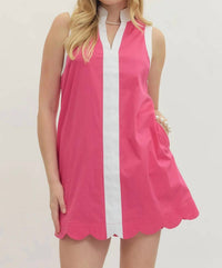 Entro - Scallop Detail Trim Dress