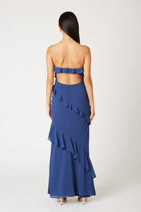 Cotton Candy La - Strapless Ruffle Tiered Maxi Dress