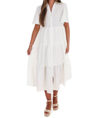 In February - Follow Your Arrow Button Down Midi Dress