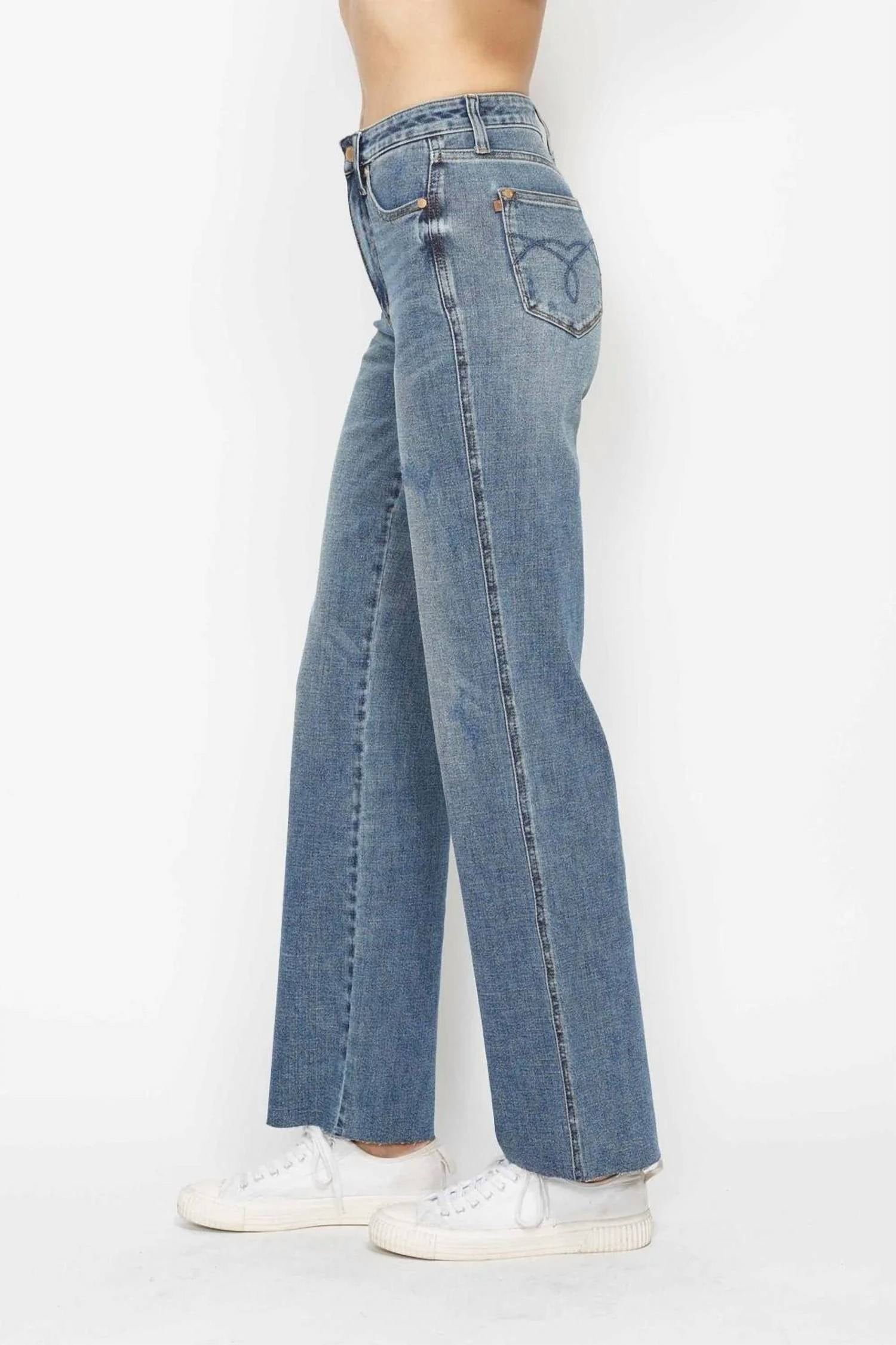 Judy Blue - Jameson Raw Hem Straight Jean