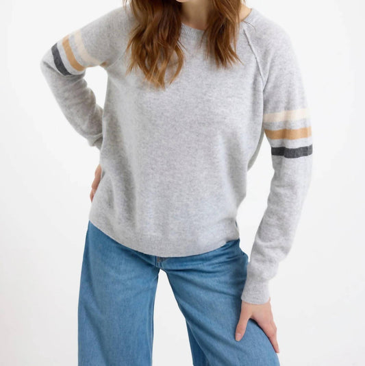 Brodie Cashmere - Annie Stripe Crewneck Top