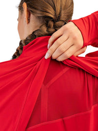 RAE MODE Oversized Active Magic Jacket in true red - women's jacket - alternate view