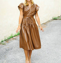 Sincerely Ours - Cala Faux Leather Dress