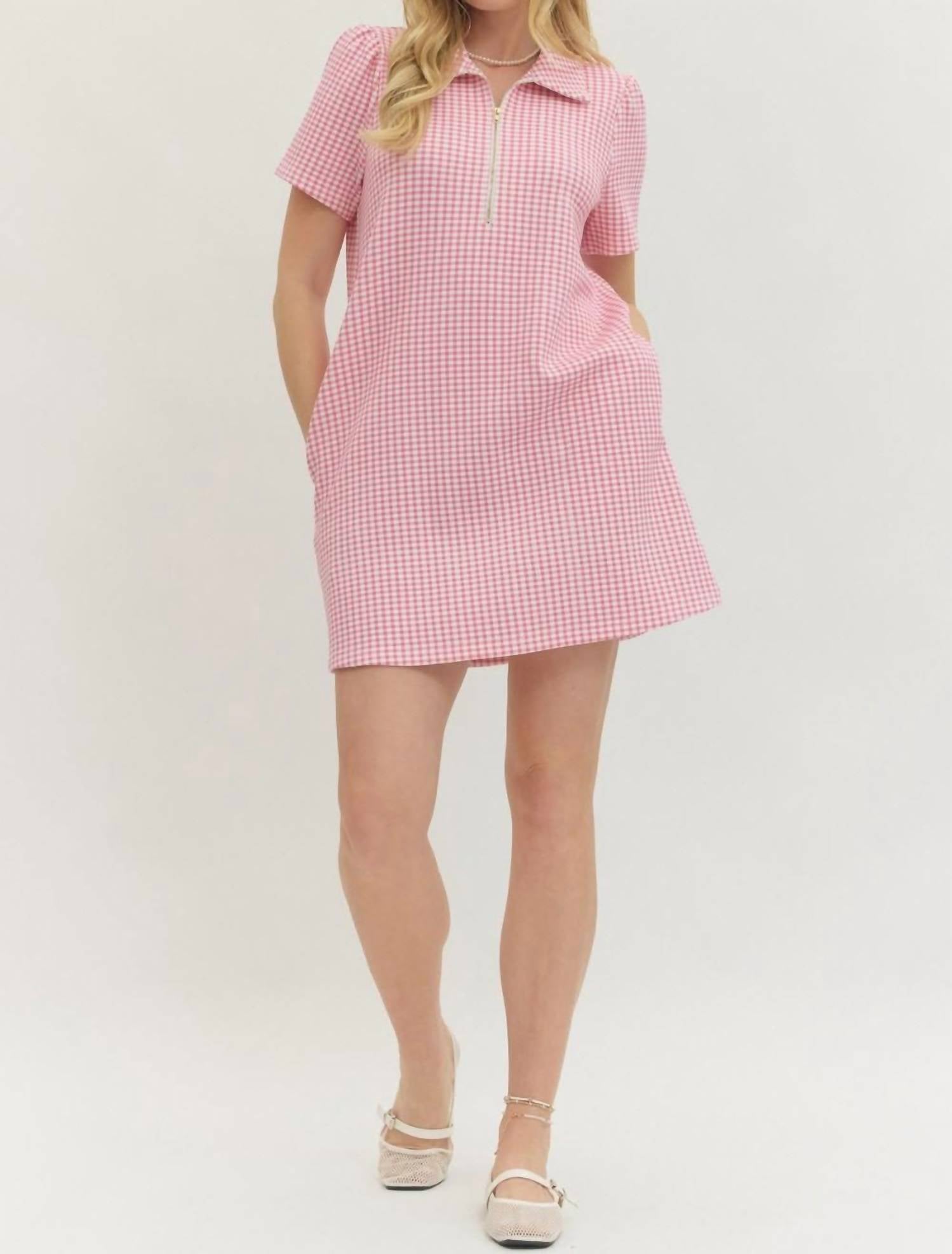 Entro - Half Zip Mini Dress