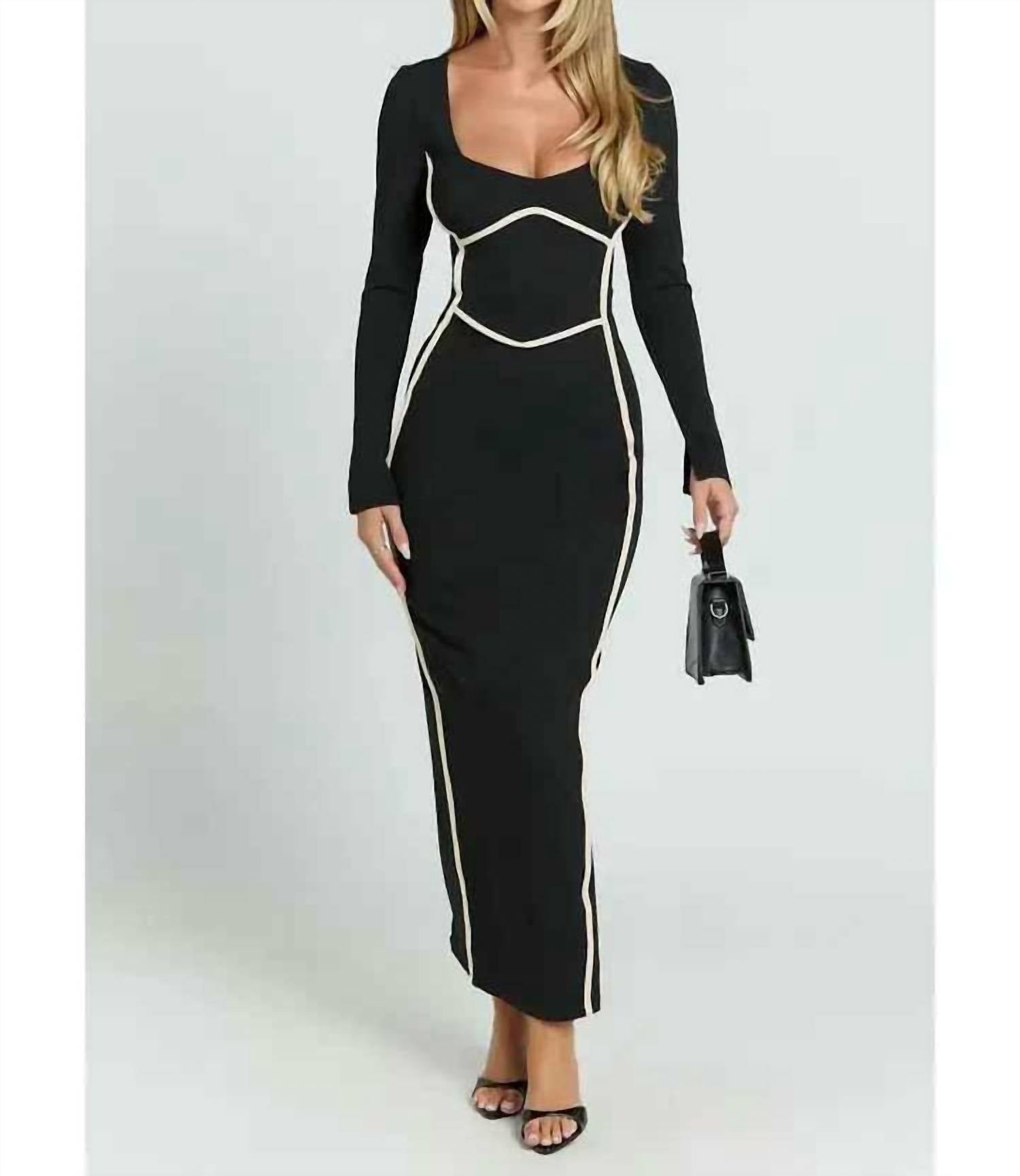 One and Only Collective Black and White Pipe Dress - women's dress