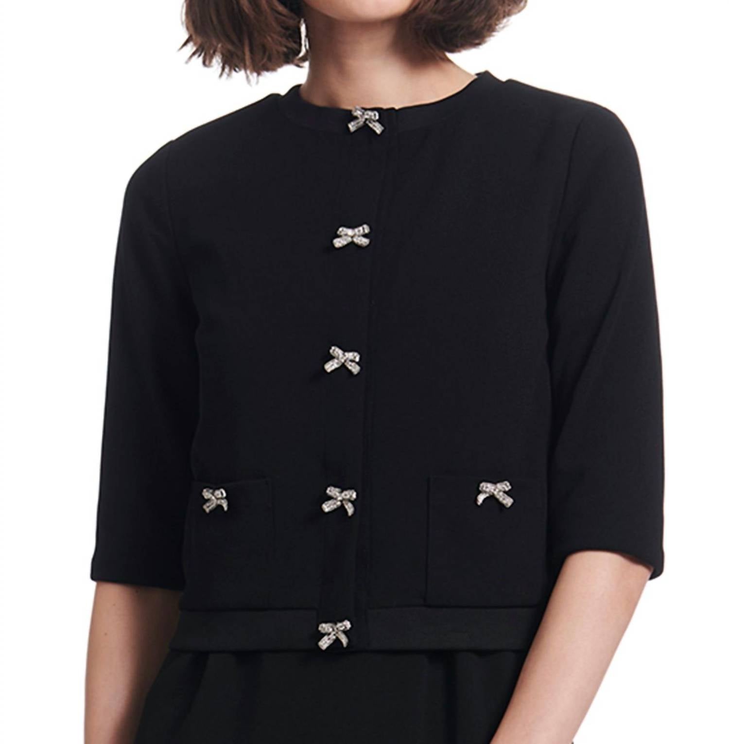 Emily Shalant - Bow Button Knit Jacket