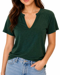 Bobi - Flatlock Raglan Short Sleeve Tee