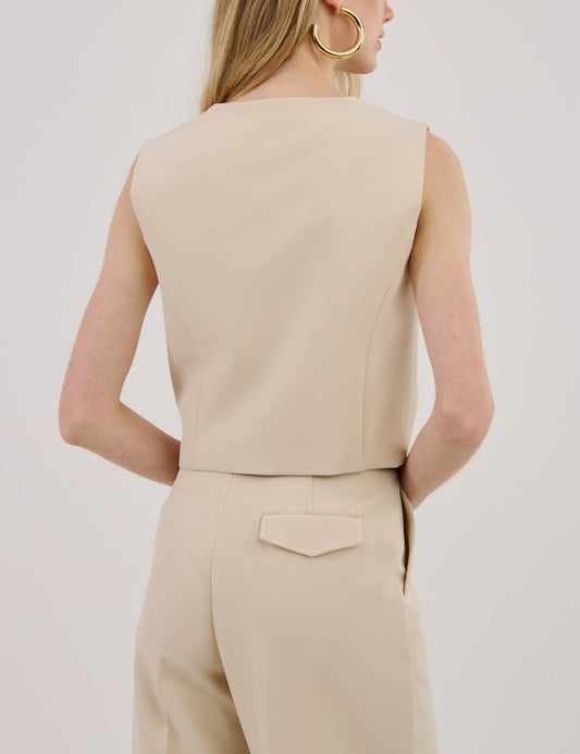 Unique Chic - Tailored Twill Short Vest