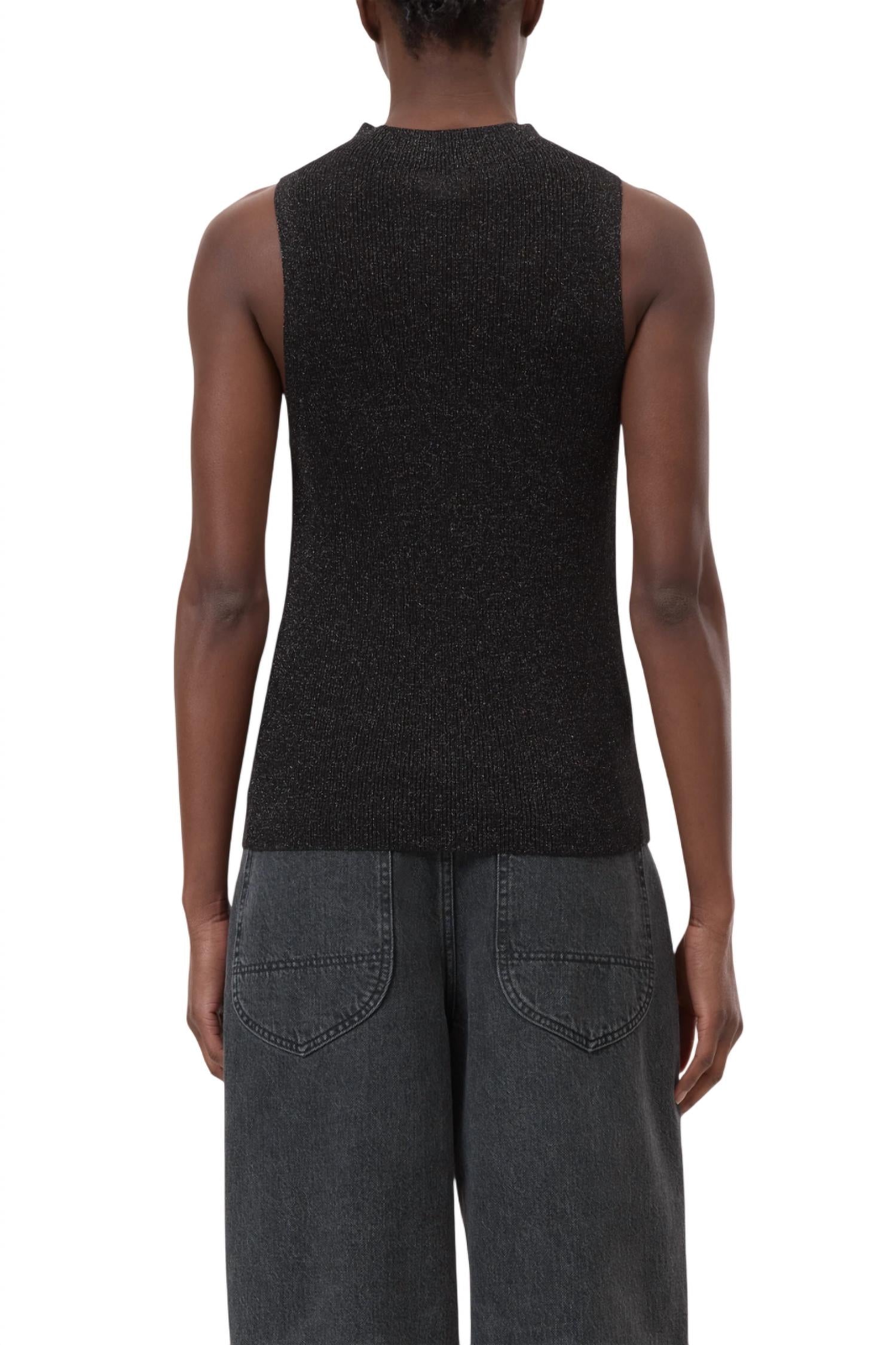 Closed - Sleeveless Lurex Top