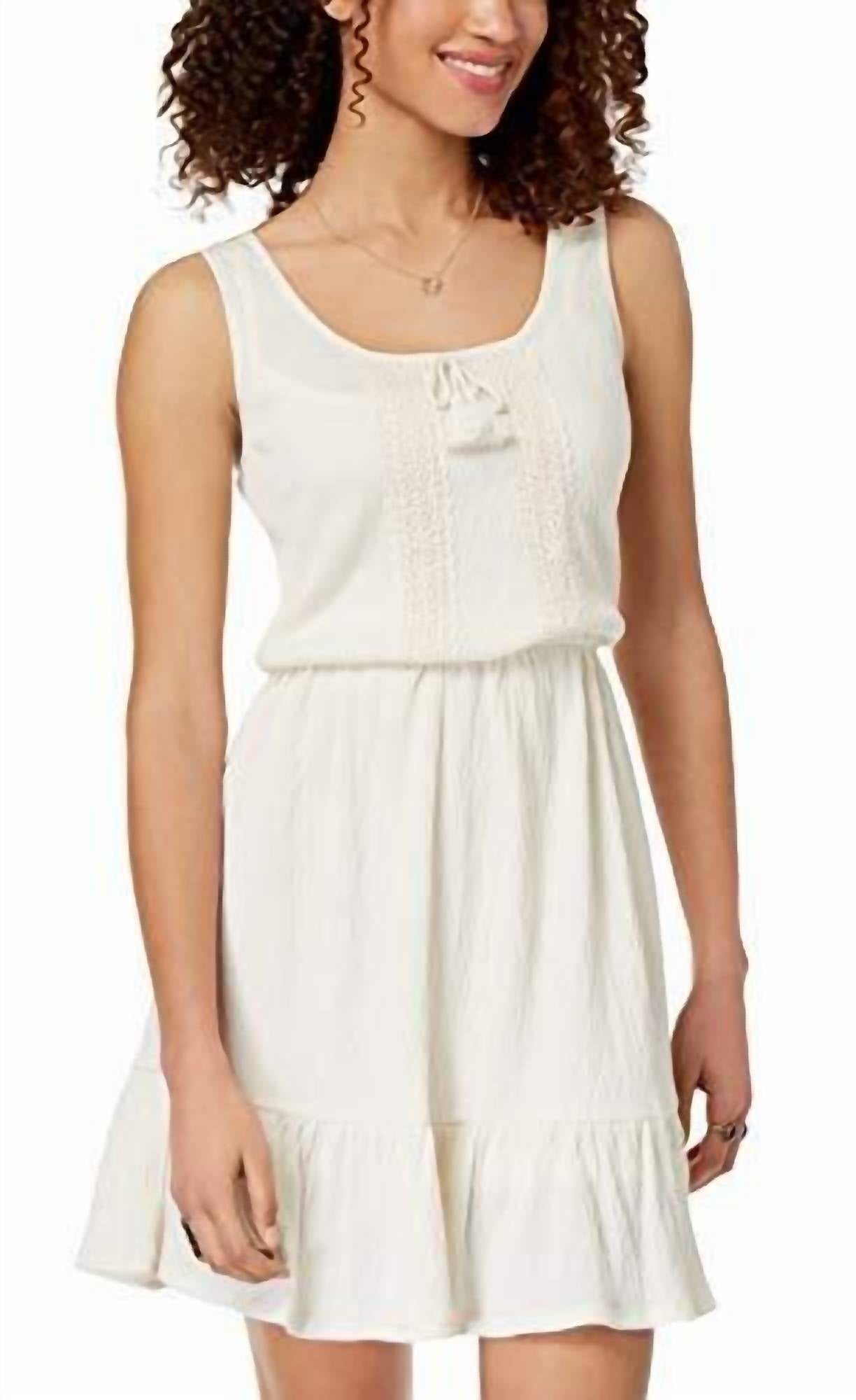 Bebop - Ruffled Hem Peasant Dress