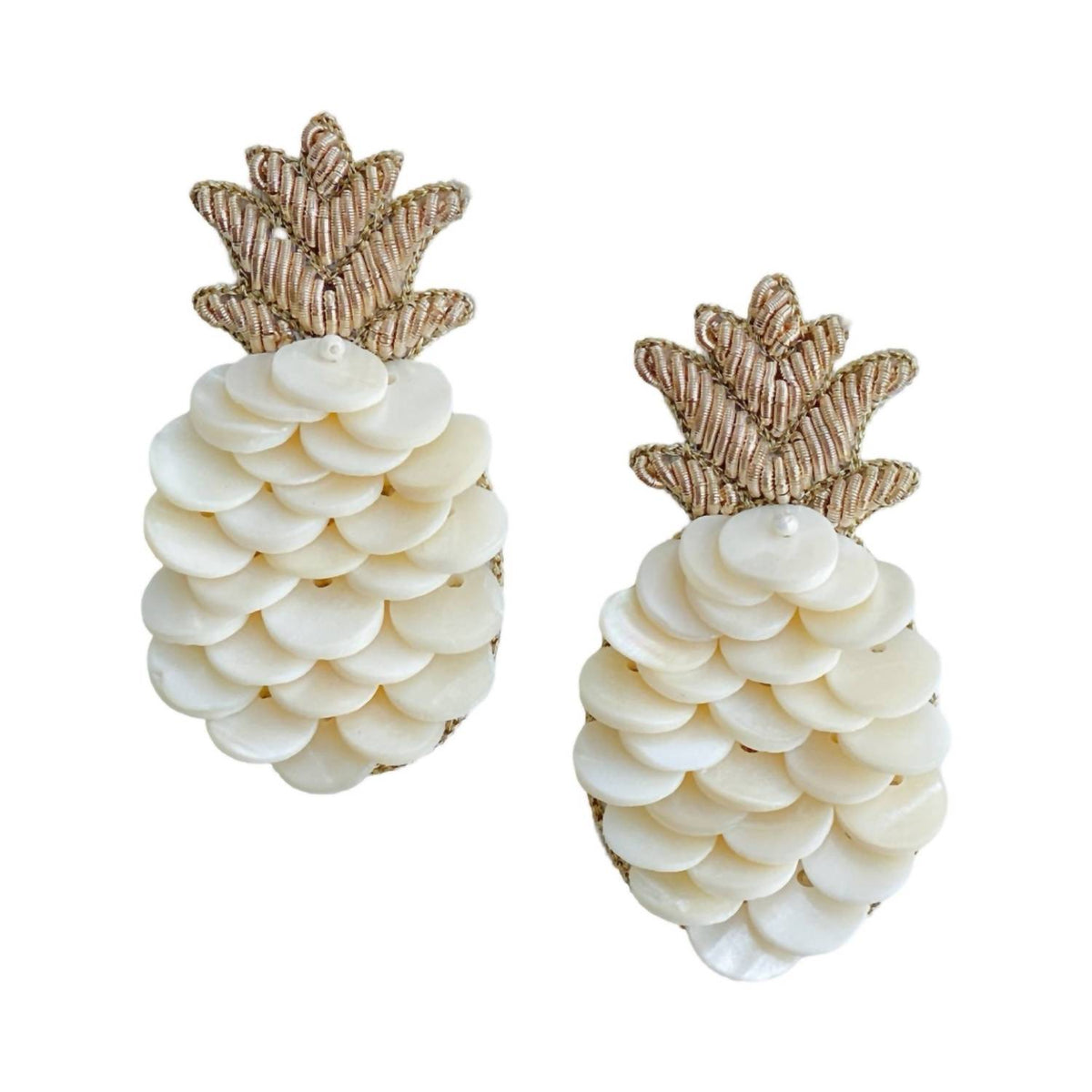 Gaby & Grace - Maui Pineapple Seashell Earrings