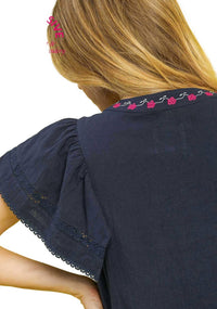 Umgee - Floral Embroidered Midi Dress