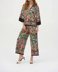 Joseph Ribkoff - Floral High-waisted Trousers