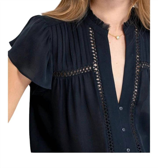 Go By Go Silk - Chez Flutter Sleeve Top