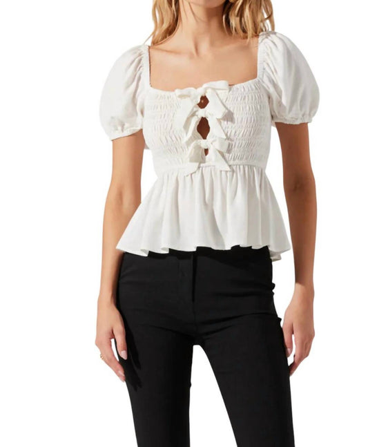 Astr - Darlene Puff Sleeve Top