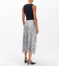 Rag & Bone Billie Sequin Midi Skirt in gunmetal - women's skirt - view 4
