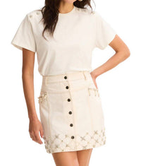 Allison New York - Rhinestone Harper Mini Skirt
