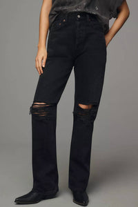 Agolde - Pinch Distress High-rise Straight-leg Jeans