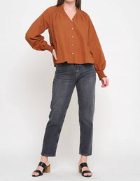 Meet Me In Santorini - Brooklyn Ridge Blouse